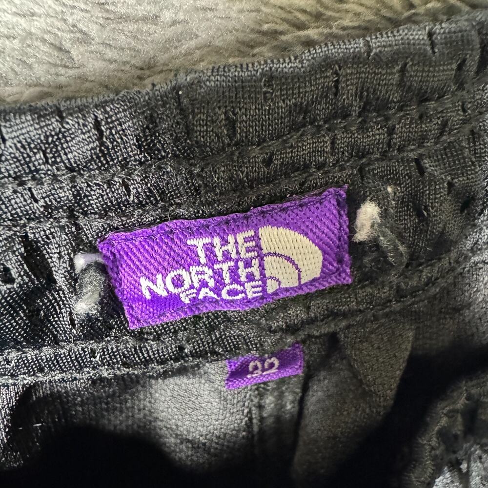 Y2K The North Face Purple Label Baggy Cargo Shorts Jersey Mesh Black Mens M 32 - Picture 3 of 10